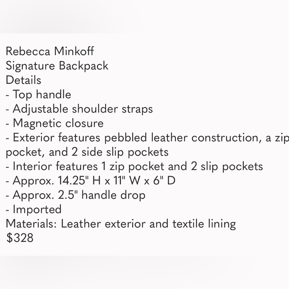 Rebecca Minkoff Leather Backpack - Picture 8 of 8